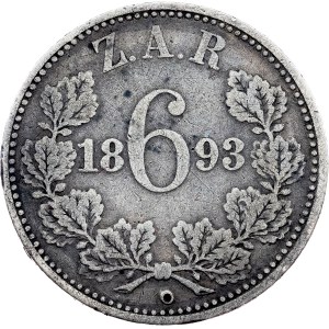 South Africa, 6 Pence 1893, Pretoria