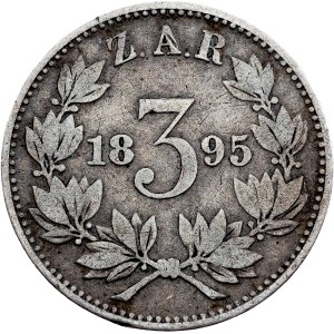 Jihoafrická republika, 3 pence, 1895, Pretoria