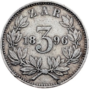 South Africa, 3 Pence 1896, Pretoria