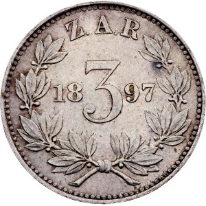 Südafrika, 3 Pence 1897, Pretoria