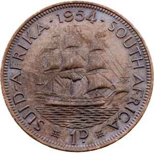 South Africa, 1 Penny 1954, Pretoria