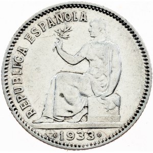 Spain, 1 Peseta 1933 (*34), Madrid