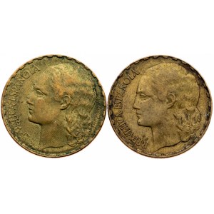Spain, 2 x 1 Peseta 1937, Madrid