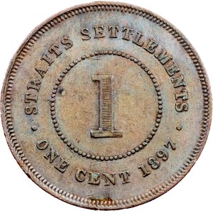 Straits Settlements, 1 cent, 1897, Londýn
