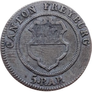 Švýcarsko, 5 rappenů, 1830