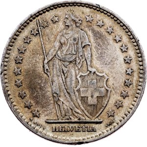 Switzerland, 2 Franc 1921, B, Bern