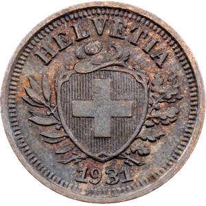 Switzerland, 1 Rappen 1931, B, Bern