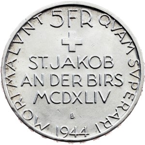 Švýcarsko, 5 franků, 1944, B, Bern