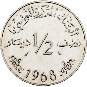 Tunisko, 1/2 dináru 1968, Paříž – ESSAI