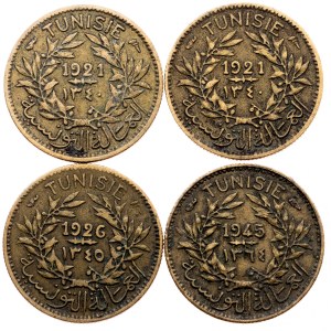 French Protectorate of Tunisia, 4 x 50 Centimes 1921-1945, Paris