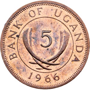 Uganda, 5 Cents 1966, Llantrisant