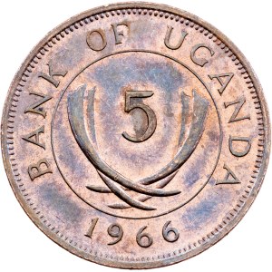 Uganda, 5 Cent 1966, Llantrisant