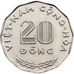 Vietnam, Jižní Vietnam, 20 dongů, 1968, Hamburk