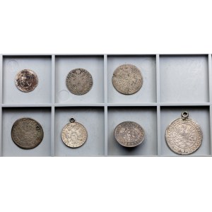 Evropa, sada 7 mincí z let 1623–1846