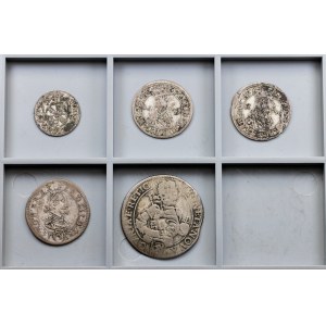 Evropa, sada 5 mincí z let 1624–1660