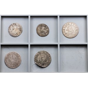 Evropa, sada 5 mincí z let 1624–1650