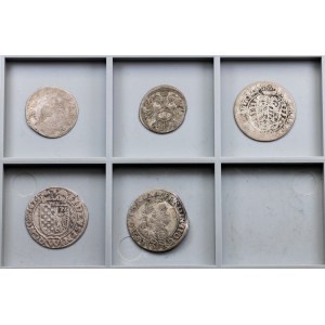 Evropa, sada 5 mincí z let 1624–1650