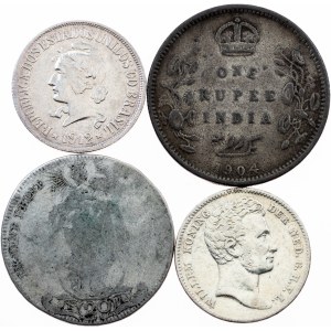 Svět, sada 4 mincí z let 1760–1912