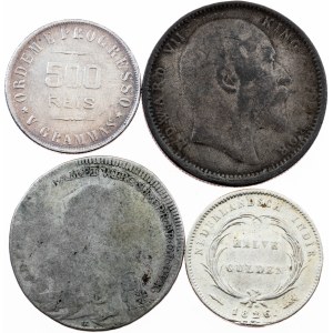 Svět, sada 4 mincí z let 1760–1912