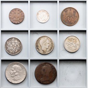 Svět, sada 8 mincí z let 1799–1953