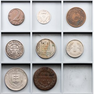 Svět, sada 8 mincí z let 1799–1953