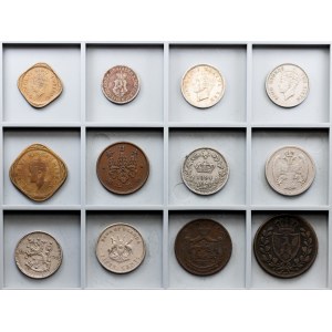 World, Lot of 12 Coins 1826-1966