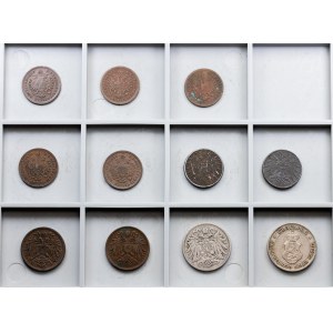 Europe, Lot of 11 Coins 1858-1918