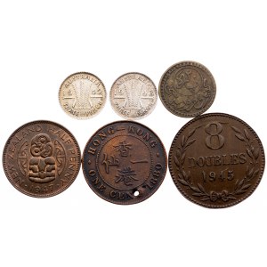 World, Lot of 6 Coins 1880-1947