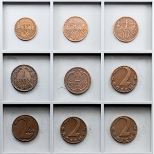 Europe, Lot of 9 Coins 1885-1937