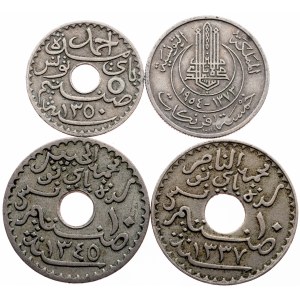 Tunisia, Lot of 4 Coins 1919-1954, Paris