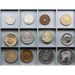 World, Lot of 12 Coins 1938-2018