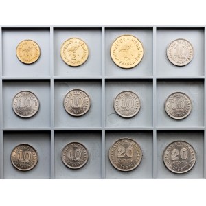 World, Lot of 12 Coins 1953-1973