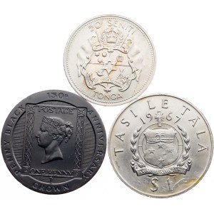 World, Lot of 3 Coins 1967-1990