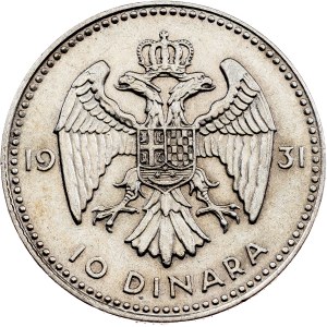 Jugoslávie, 10 dinárů, 1931, Londýn