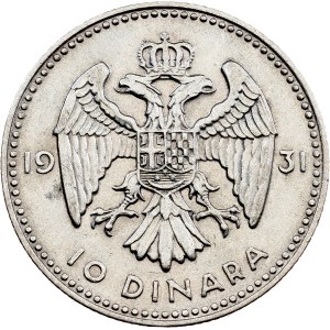 Jugoslávie, 10 dinárů, 1931, Londýn