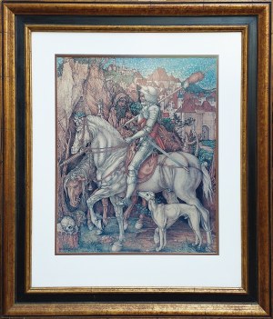 Edward Marchuk (1941 - 2002), „Journey” (parafraza ryciny Albrechta Dürera „Rycerz, śmierć i diabeł”)