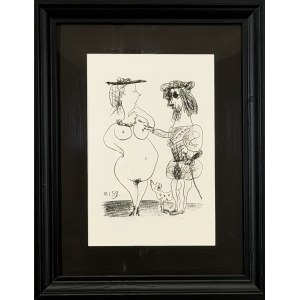 Pablo Picasso (1881–1973), Pán a dáma, 1972