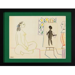 Pablo Picasso (1881–1973), from the series *The Human Comedy*, 1954