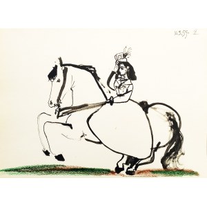 Pablo Picasso (1881–1973), *Jacqueline on Horseback*, from the series *Toros y Toreros*, 1961
