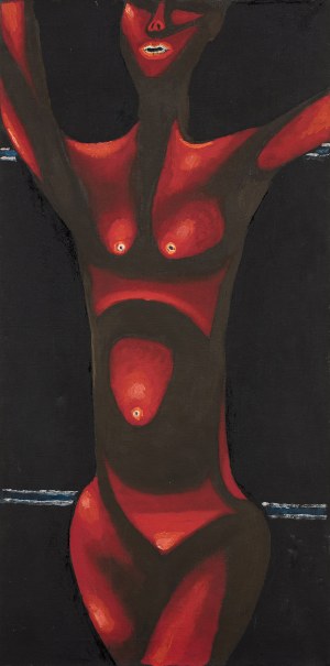 Jerzy Nowosielski (1923-2011), Akt w czerwieni, ok. 1970