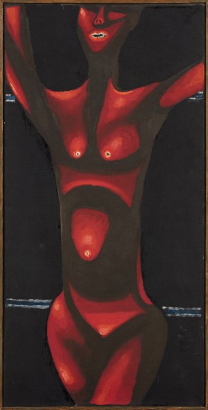 Jerzy Nowosielski (1923-2011), Akt w czerwieni, ok. 1970