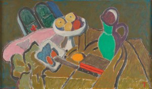 Wacław Taranczewski (1903-1987), Martwa natura z zielonym dzbanem, lata 40. XX w.