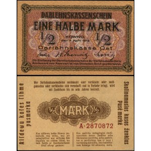 Poland, 1/2 mark, April 4, 1918, Kaunas