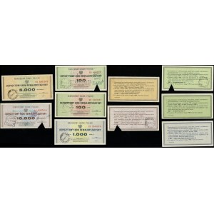 Pologne, lot : 5 bons de dépôt indexés, 1982