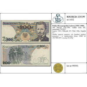 200 zlotych, June 1, 1986