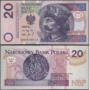Pologne, 20 zlotys, 25 mars 1994