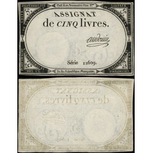 France, 5-livre assignat, (1793)