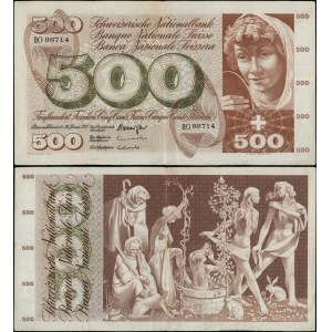 Švajčiarsko, 500 frankov, 24. 1. 1972
