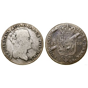 Poland, 2-złoty coin (8 groszy), 1789 EB, Warsaw