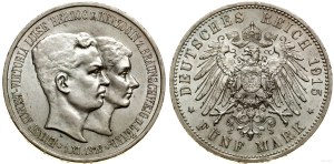 Niemcy, 5 marek, 1915 A, Berlin